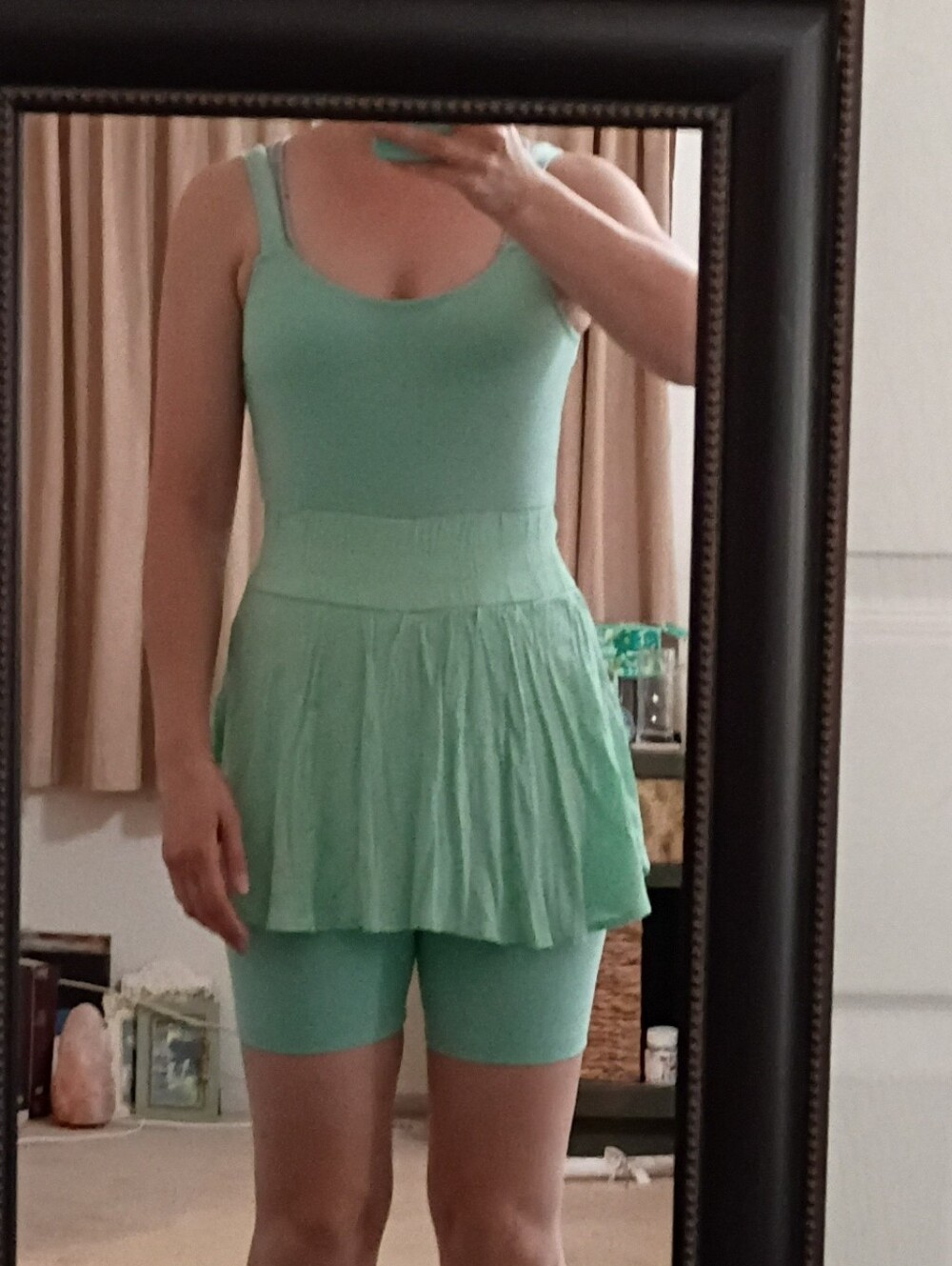 Free People Mint Green Skirted Sports Romper S